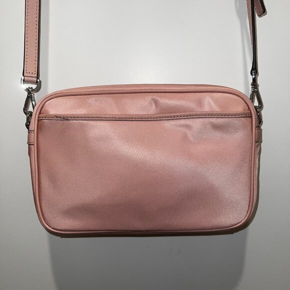 Michael Kors Jet Set Charm Nylon Large Crossbody Purse in Powder Blush Pink - Picture 4 of 10